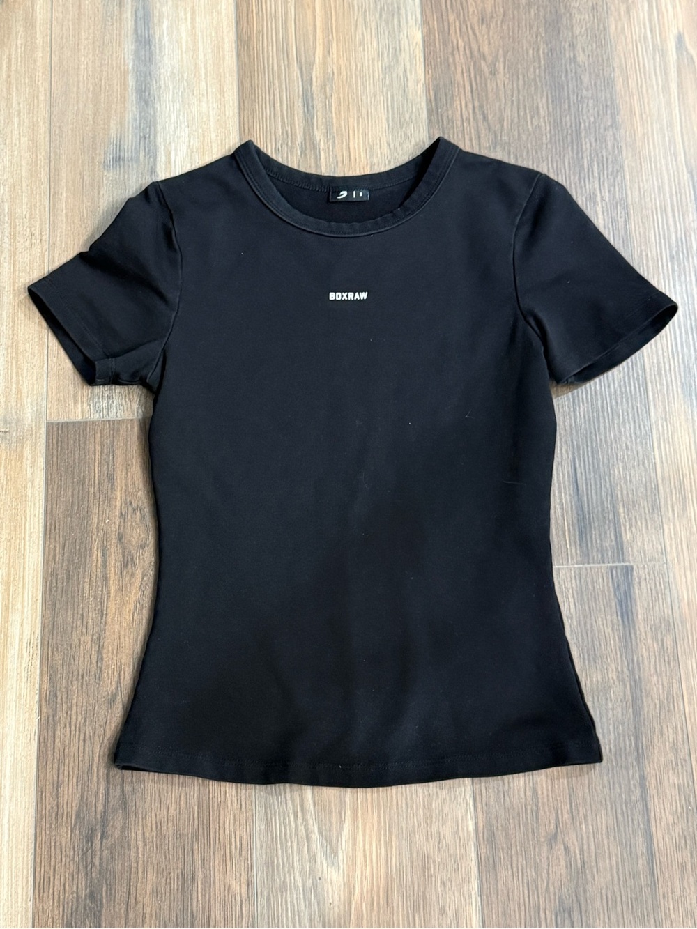 BOXRAW Women's Black Short Sleeve Crew Tee